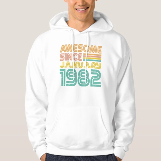 Sudadera Increíble desde enero de 1982, año de cumpleaños (Anverso)