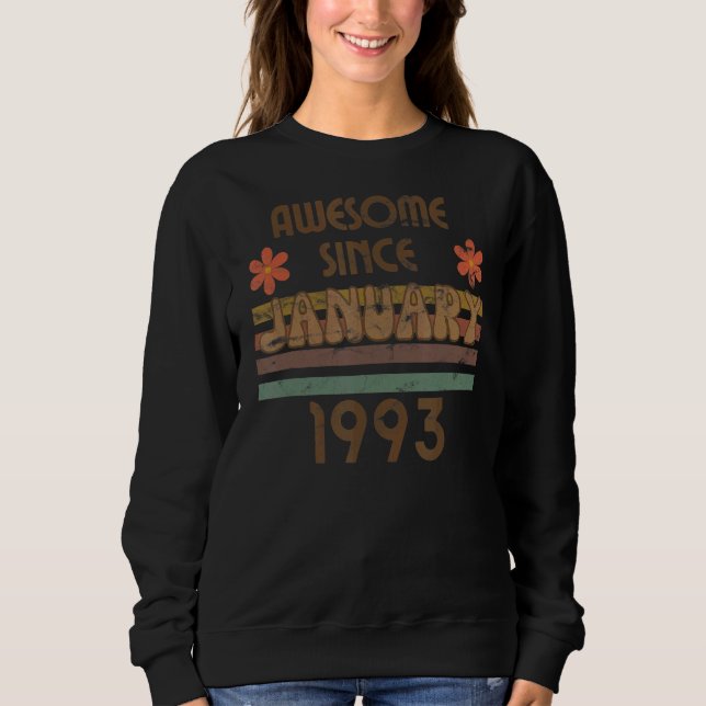 Sudadera Increíble desde enero de 1993, año de edad, retro (Anverso)