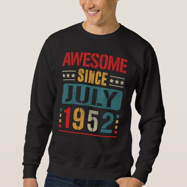 Sudadera Increíble desde julio de 1952 70 años de edad 70 a (Anverso)