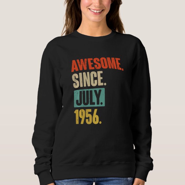 Sudadera Increíble desde julio de 1956, 66 años, cumpleaños (Anverso)