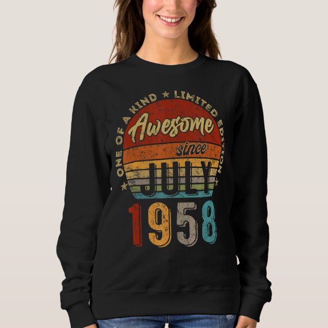 Sudadera Increíble desde julio de 1958: 64º cumpleaños (Anverso)