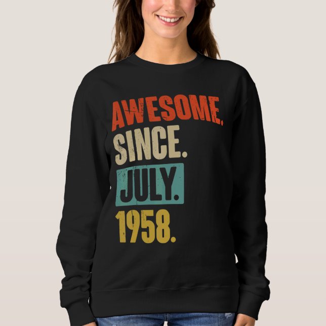 Sudadera Increíble desde julio de 1958 64 años (Anverso)