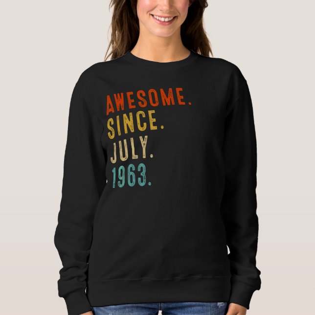 Sudadera Increíble desde julio de 1963: 59º cumpleaños (Anverso)