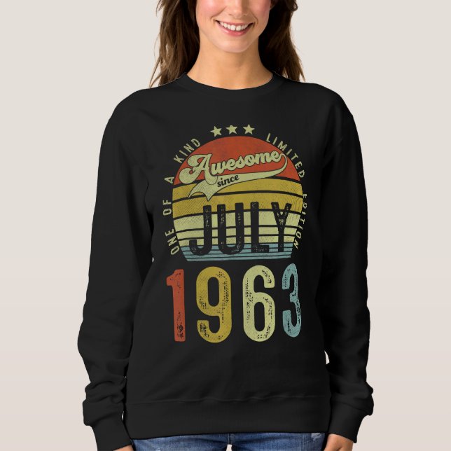 Sudadera Increíble desde julio de 1963: 59º cumpleaños para (Anverso)