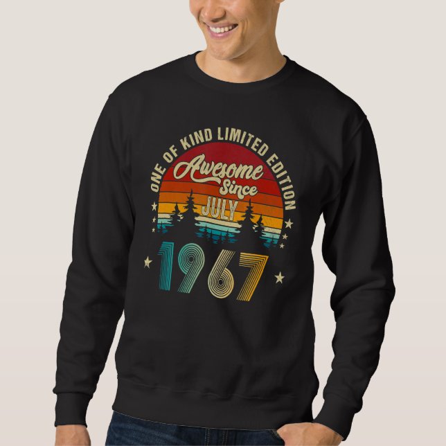 Sudadera Increíble desde julio de 1967 55º cumpleaños 55 añ (Anverso)