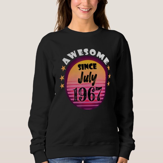 Sudadera Increíble desde julio de 1967 Cumpleaños 1967 Juli (Anverso)