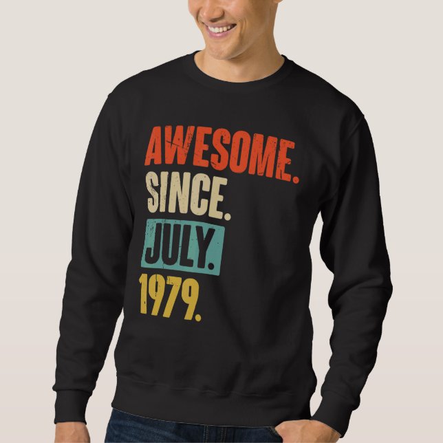 Sudadera Increíble desde julio de 1979 43 años (Anverso)