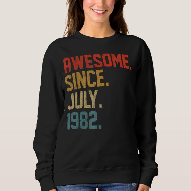 Sudadera Increíble desde julio de 1982 40 años (Anverso)