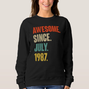 Sudadera Increíble desde julio de 1987, 35 años, 35 años, c
