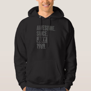 Sudadera Increíble desde julio de 1989, 33 años, cumpleaños