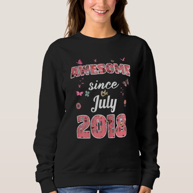 Sudadera Increíble desde julio de 2018, cumpleaños 2018 (Anverso)