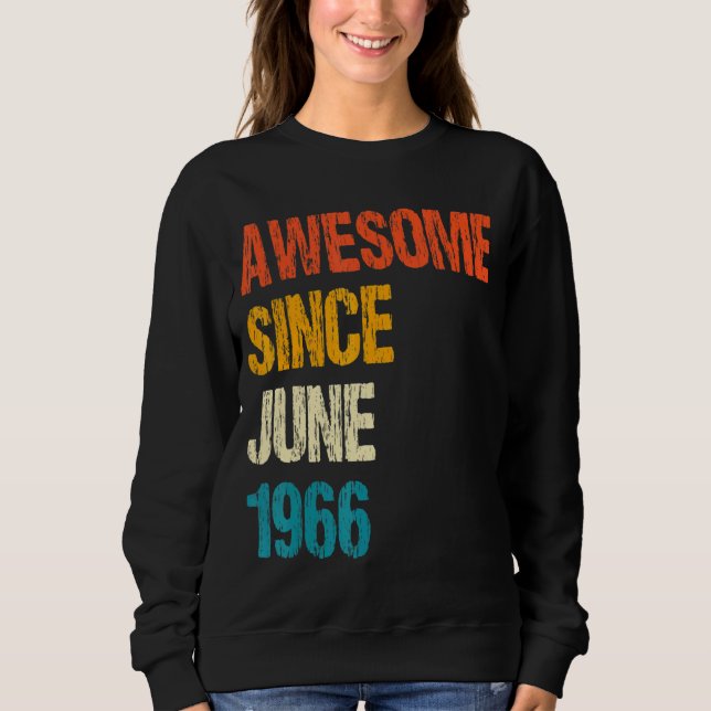 Sudadera Increíble desde junio de 1966 56º cumpleaños 56 añ (Anverso)