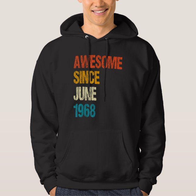 Sudadera Increíble desde junio de 1968 54º cumpleaños 54 añ (Anverso)