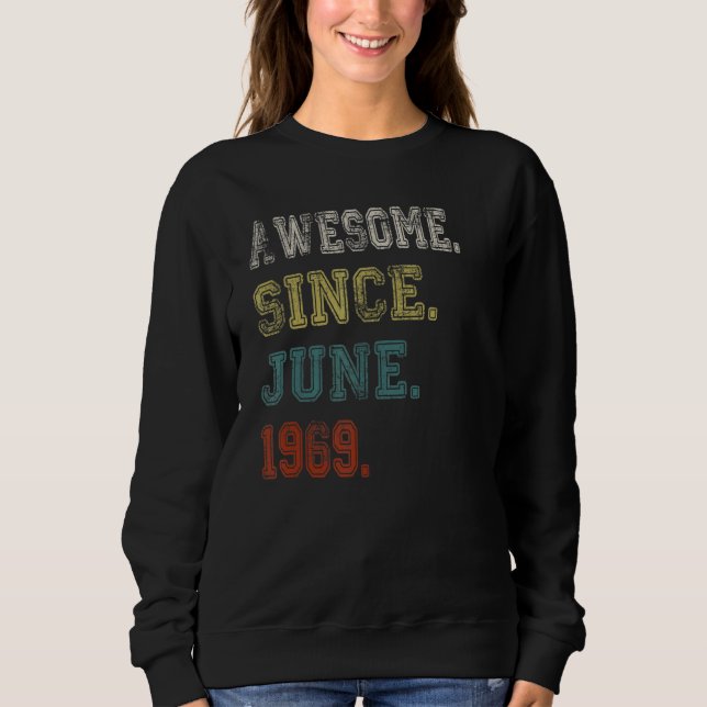 Sudadera Increíble desde junio de 1969 53 años de edad 53 a (Anverso)