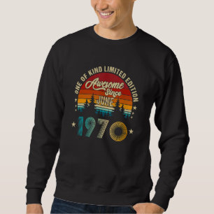 Sudadera Increíble desde junio de 1970 52 años de edad 27 c