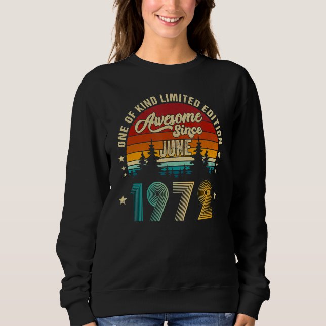 Sudadera Increíble desde junio de 1972 50 años de edad 27 c (Anverso)