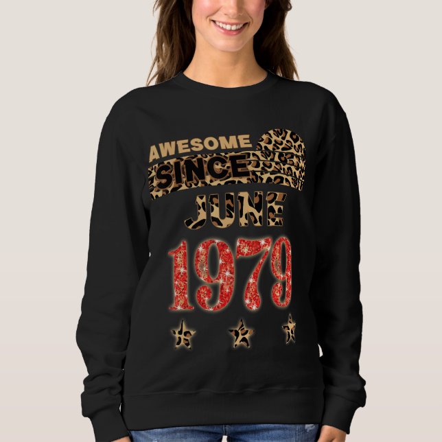 Sudadera Increíble desde junio de 1979 cumpleaños del leopa (Anverso)
