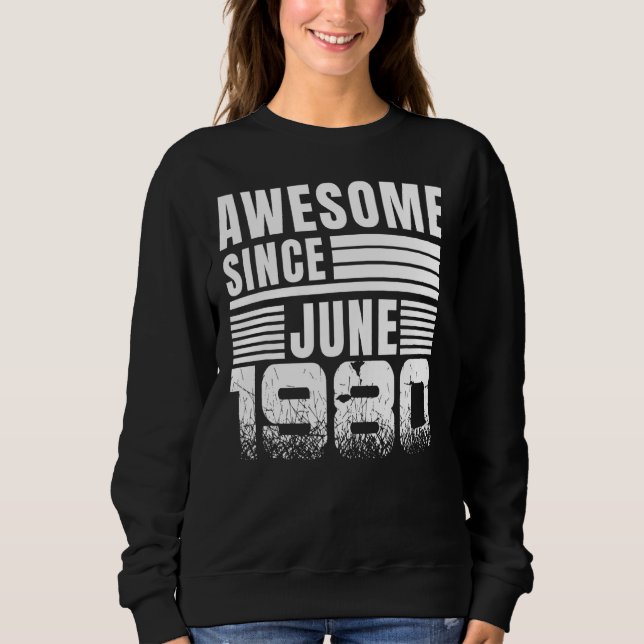 Sudadera Increíble desde junio de 1980 42º cumpleaños (Anverso)