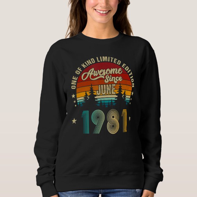 Sudadera Increíble desde junio de 1981 41 años de edad 27 a (Anverso)