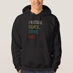 Sudadera Increíble desde junio de 1987 35 años de edad cump