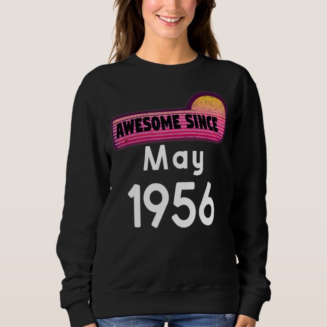 Sudadera Increíble desde mayo de 1956 Cumpleaños 1956 Mayo  (Anverso)