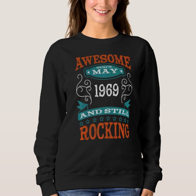 Sudadera Increíble Desde Mayo De 1969 Cumpleaños Y Aniversa (Anverso)