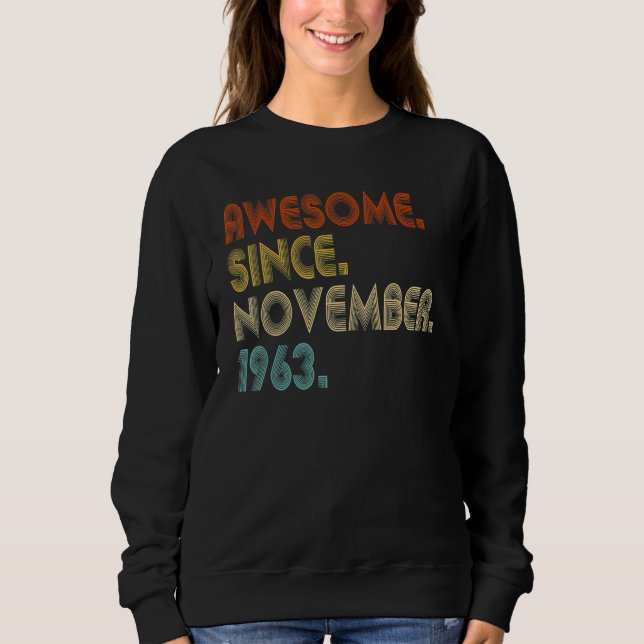 Sudadera Increíble desde noviembre de 1963 cumpleaños vinta (Anverso)