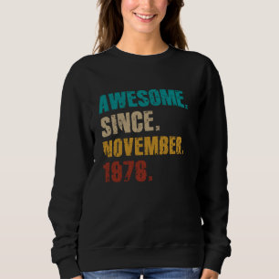 Sudadera Increíble desde noviembre de 1976 cumpleaños vinta
