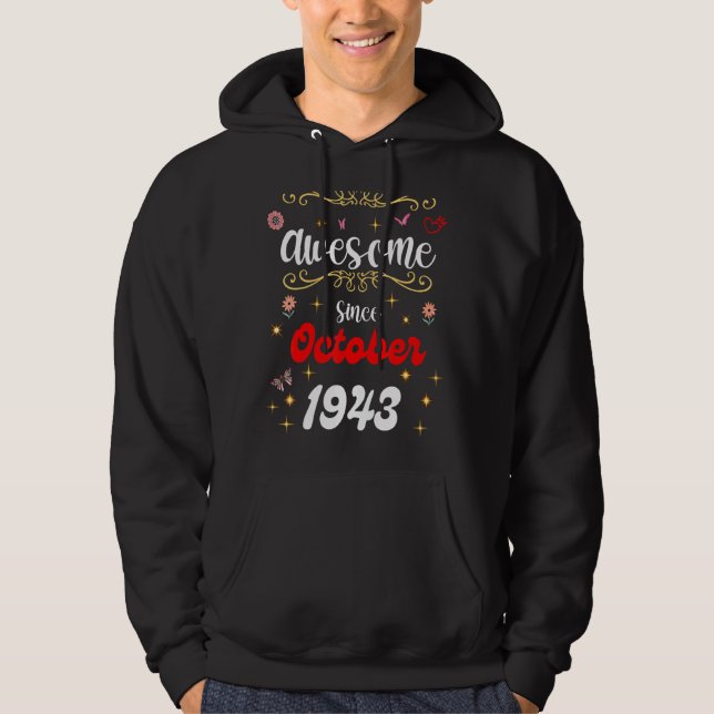 Sudadera Increíble desde octubre de 1943, flores de cumplea (Anverso)