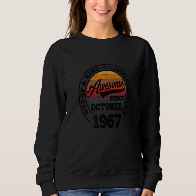 Sudadera Increíble desde octubre de 1967 55º cumpleaños 55  (Anverso)