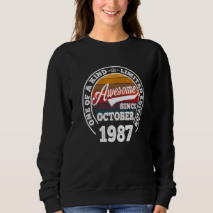 Sudadera Increíble desde octubre de 1987 35º cumpleaños 35 
