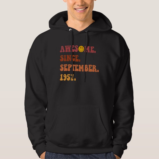 Sudadera Increíble desde septiembre de 1957 Retro Groovy 65 (Anverso)