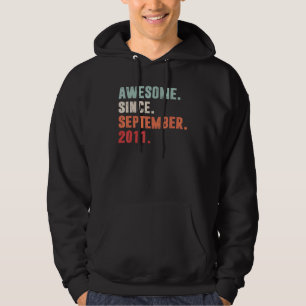 Sudadera Increíble desde septiembre de 2011 11º cumpleaños 