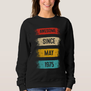 Sudadera Increíble edad de 47 años desde mayo de 1975 47º c