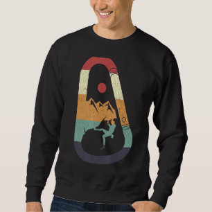 Sudadera Increíble escalada roca en montaña retro escalador
