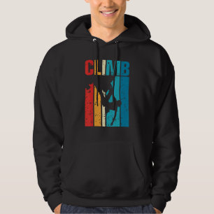 Sudadera Increíble escalada roca en montaña retro escalador