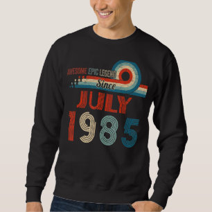 Sudadera Increíble leyenda épica desde julio de 1985 37º cu