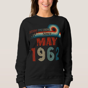 Sudadera Increíble leyenda épica desde mayo de 1962