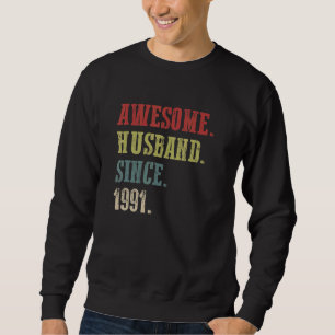 Sudadera Increíble marido desde el 31 aniversario del Boda 