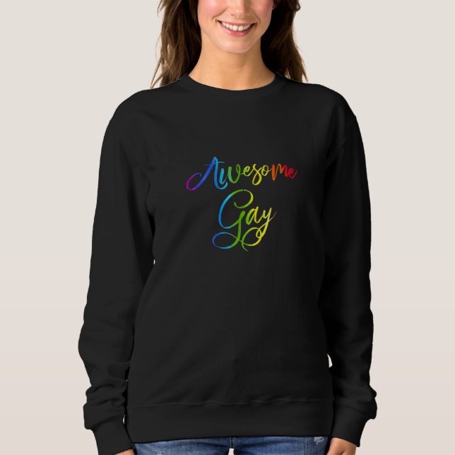 Sudadera Increíble orgullo gay arcoiris en comunidad Lgbt O (Anverso)