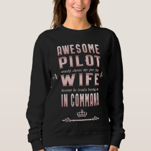 Sudadera Increíble piloto con esposa cumpleaños Motheru2019