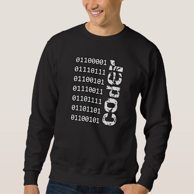 Sudadera Increíble Programador En Código Binario Lo Profesi (Anverso)