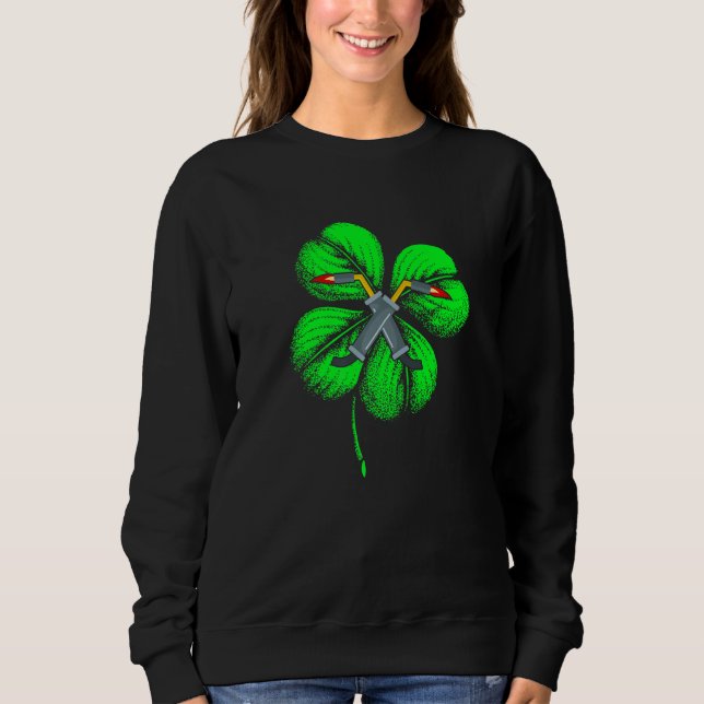 Sudadera Increíble Saint Patrick S Day Welder Shamrock Gorr (Anverso)