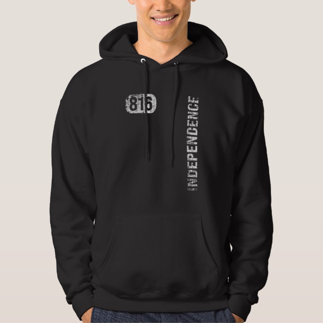 Sudadera Independencia Missouri 816 Código de Área Vintage  (Anverso)