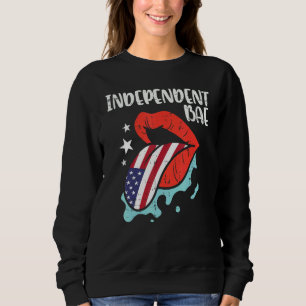 Sudadera Independiente Bae Labios Bandera De Ee. UU. Patrió