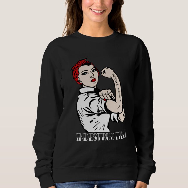 Sudadera Indestructible Social Worker Pin Up (Anverso)