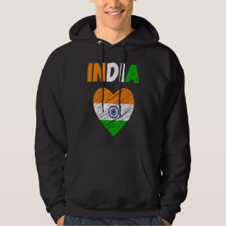 Sudadera India Flag Holiday India Heart Indian Flag