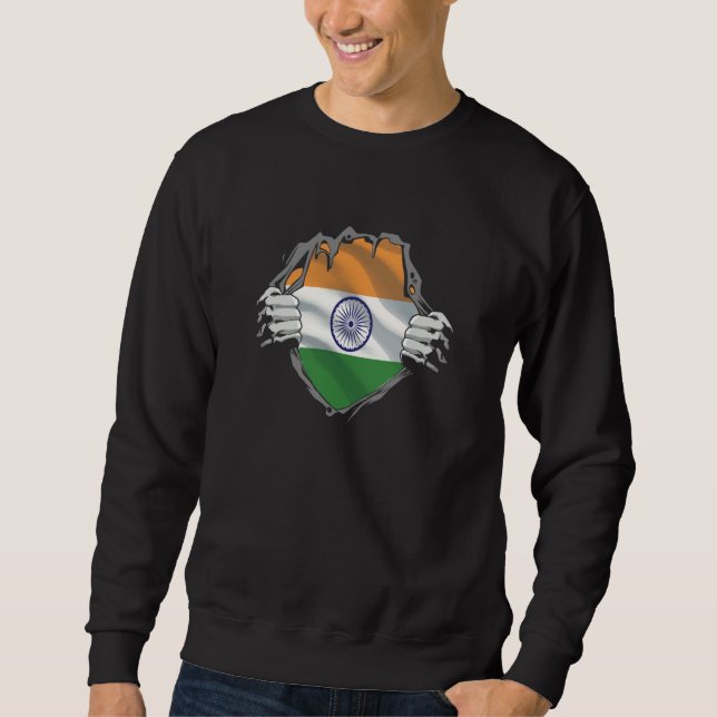 Sudadera India flag under clothing Indian Indian (Anverso)