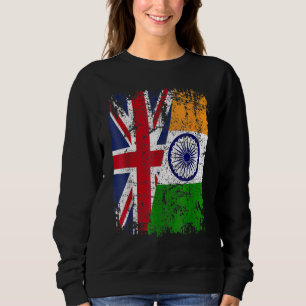 Sudadera INDIA Medio BRITAIN UK Bandera de Amistad INDIA