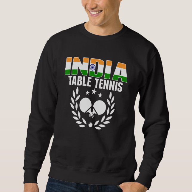 Sudadera India Tenis de Mesa   Soporte de Ping Pong Indio S (Anverso)